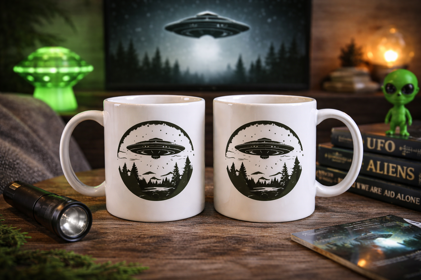 UFO over Forest Mug