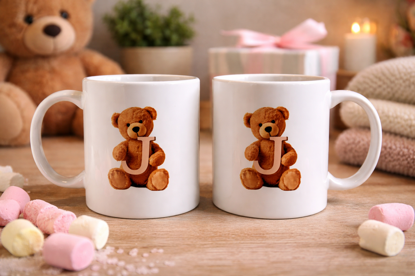 Initialised Teddy Bear Mug