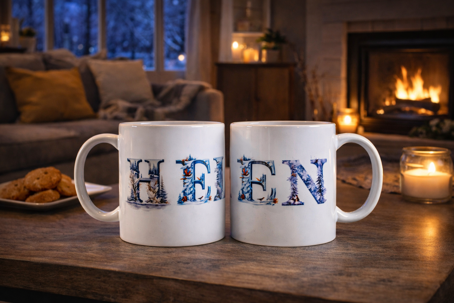 Wintery Alphabet Mug