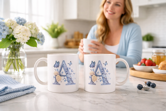 Initialised Butterfly Mug