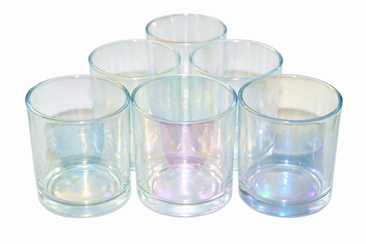 Box of 6 30cl Iridescent Candle Jars