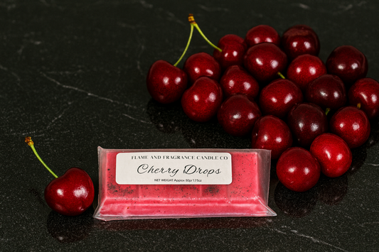 Cherry-themed product with cherries on a dark surface