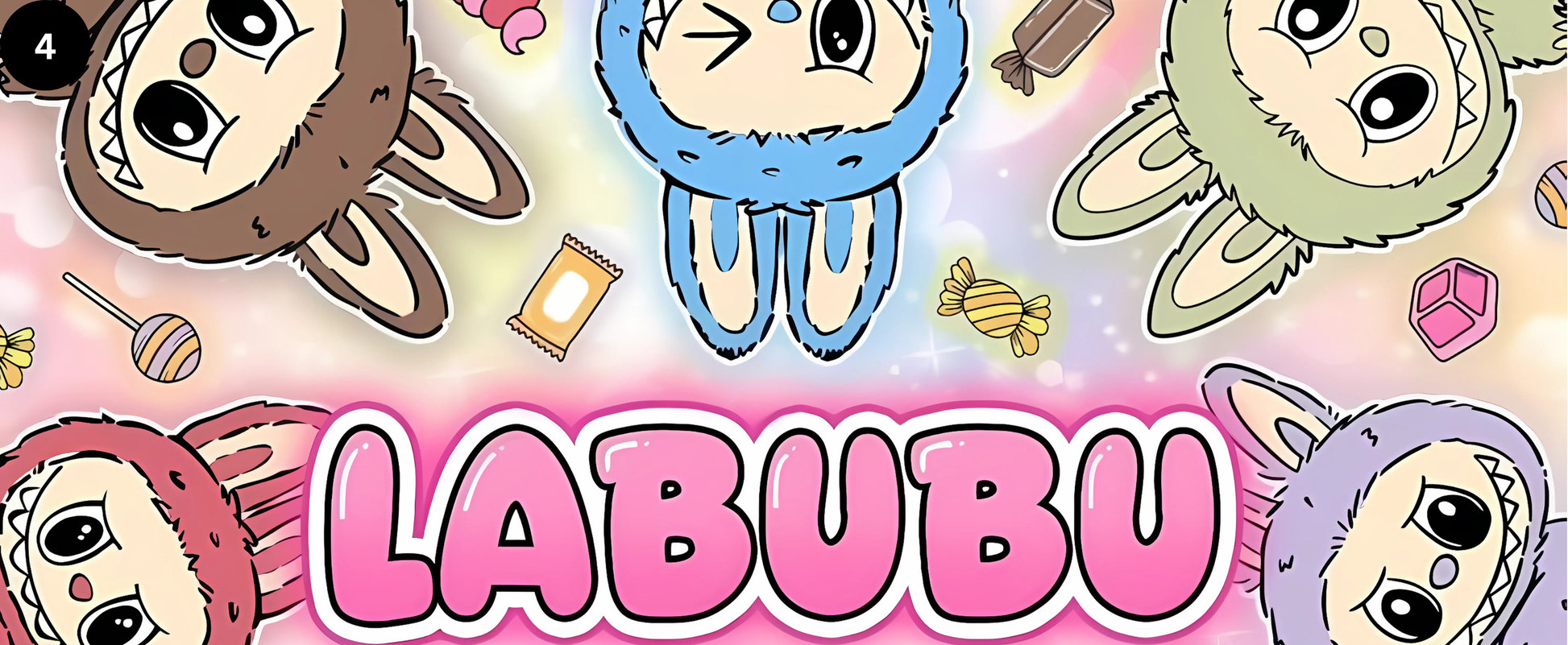 Cartoon characters with colourful hair d