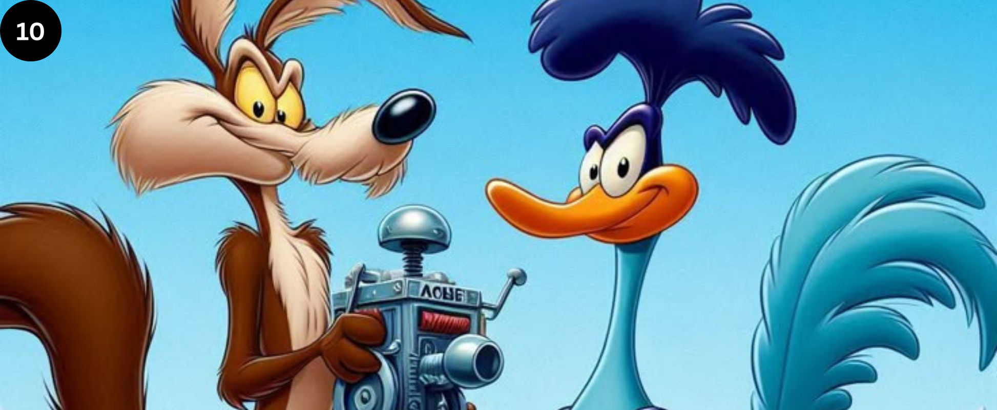Two animated characters, facing each other