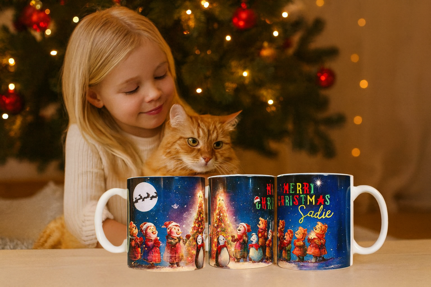 Personalised Merry Christmas mug